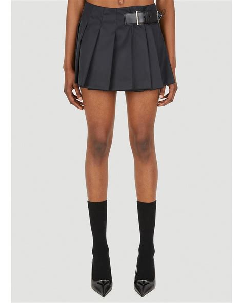 prada plaid mini skirt|prada nylon pleated top.